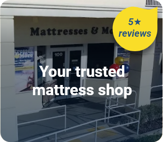 Full size pillow top mattress with white top and black sides